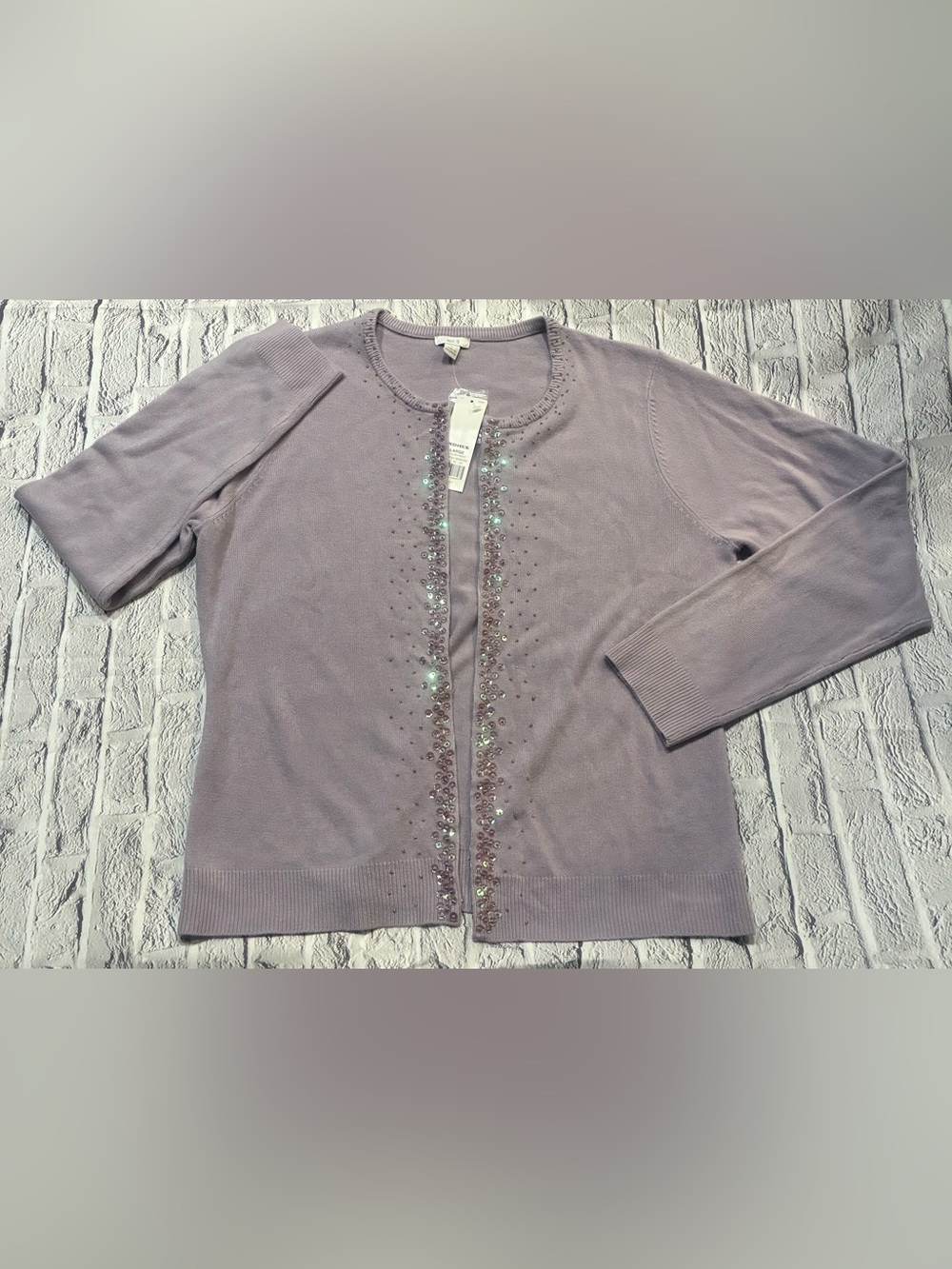 Apt.9Kohl's Lavender Beaded Women's Cardigan